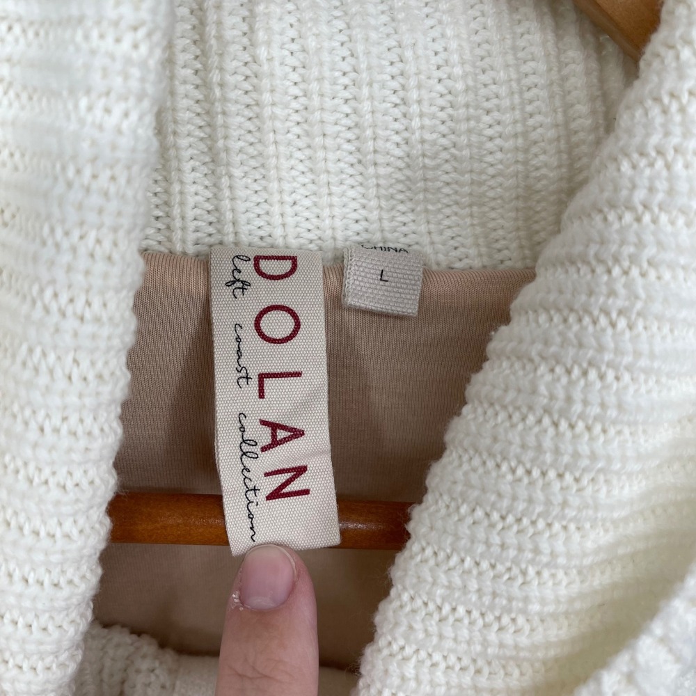 Dolan Left Coast Collection Pullover Sherpa Knit Half Zip Sweater Size L Cozy - Picture 4 of 6